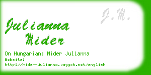 julianna mider business card